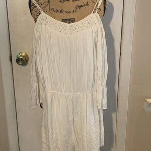 Elegant White Off-Shoulder Romper